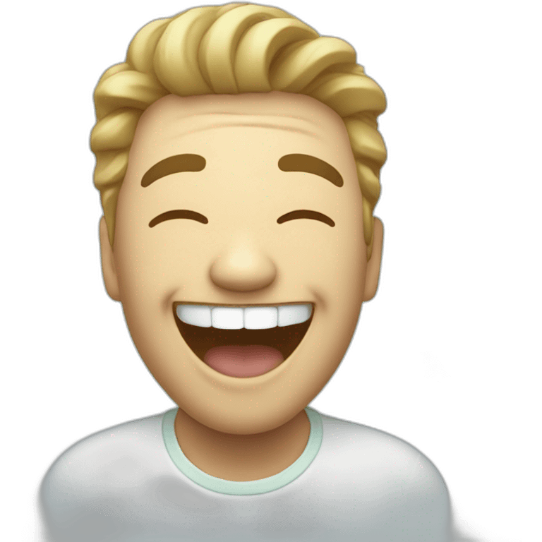 laughing person who is grabbing mint emoji