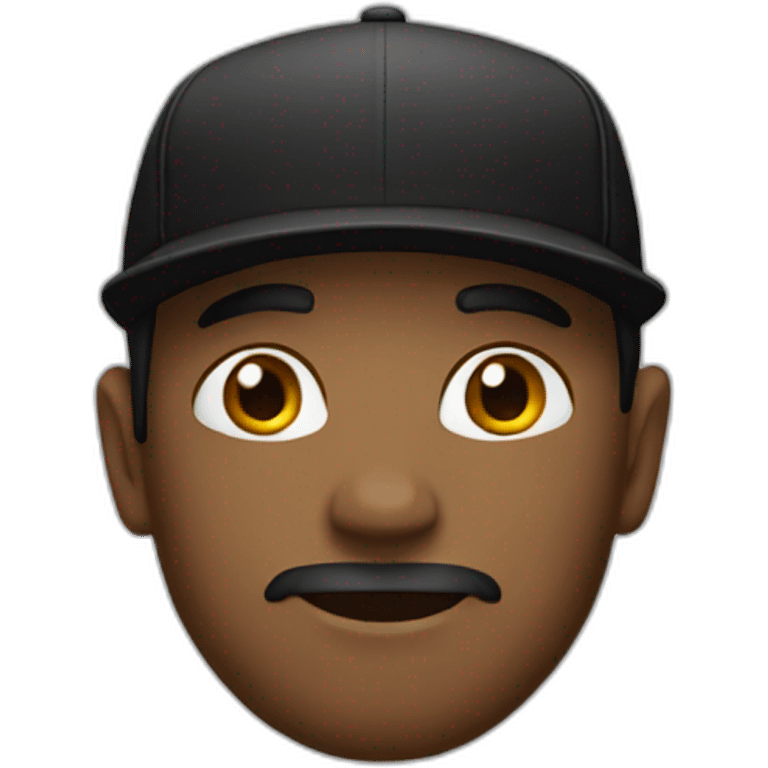 man with a black cap emoji