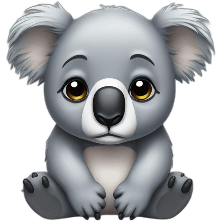 Sad koala emoji