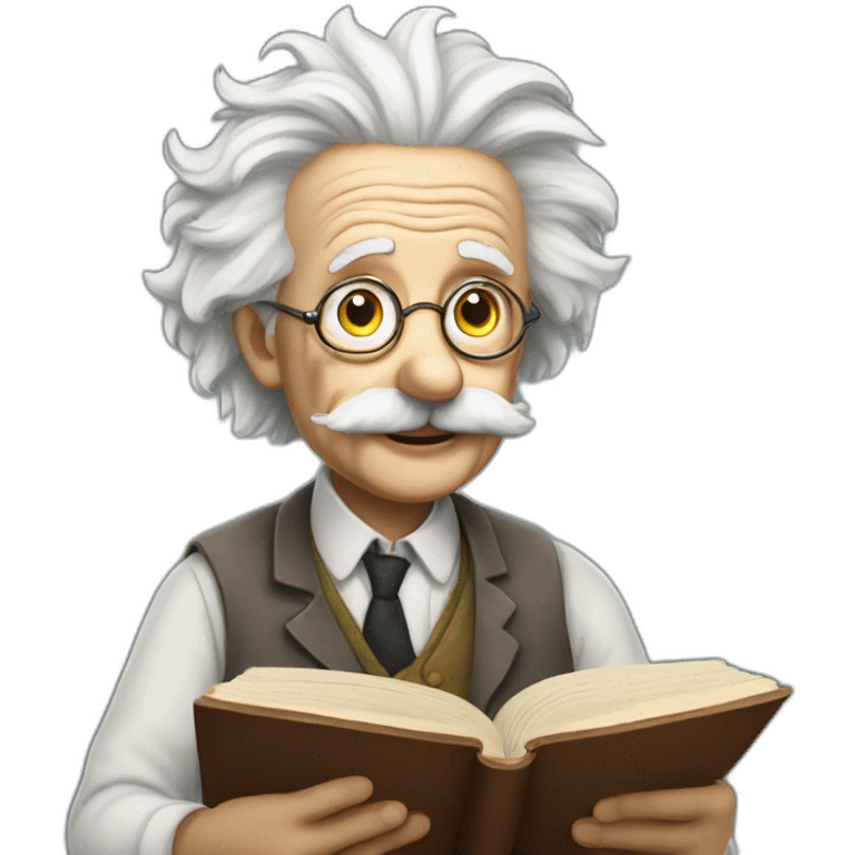 einstein-reading-book emoji