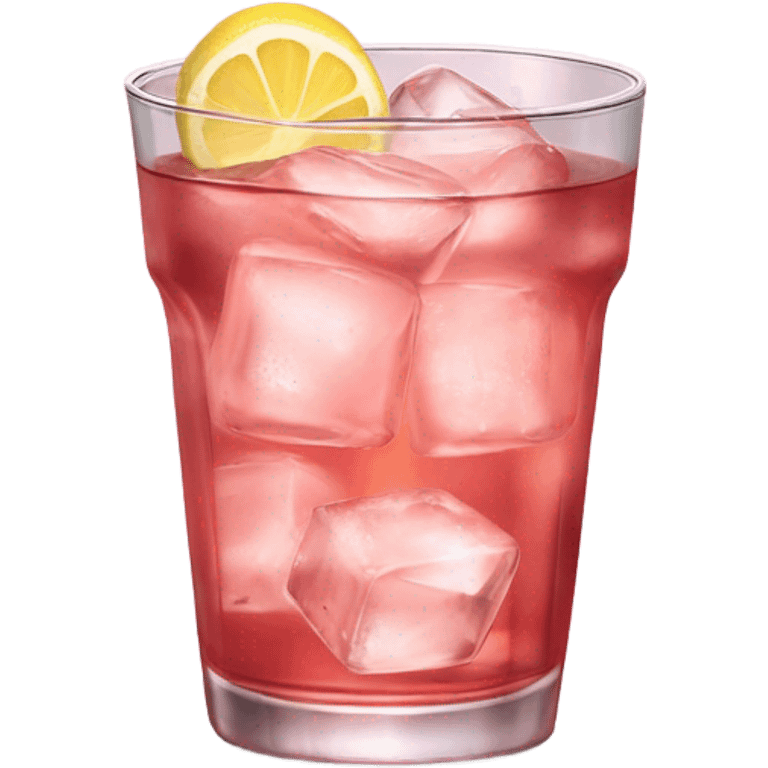 Pink iced tea emoji