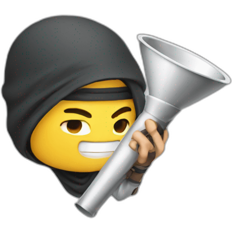 ninja holding funnel emoji