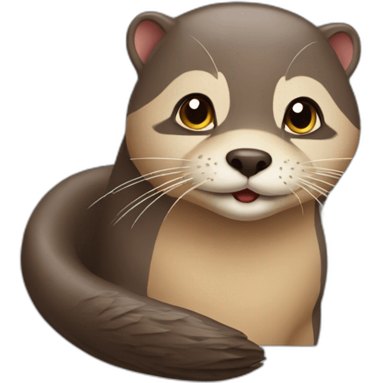 loutre sur un chat emoji