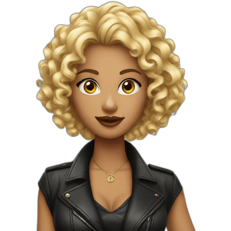 curly-blonde-miss-leather-dress emoji