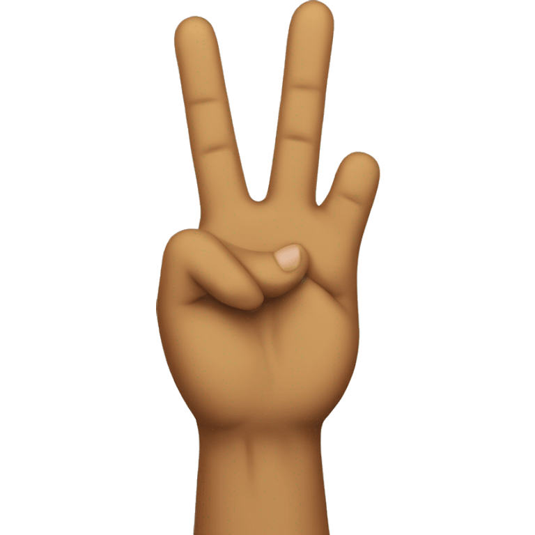 peace sign hand emoji