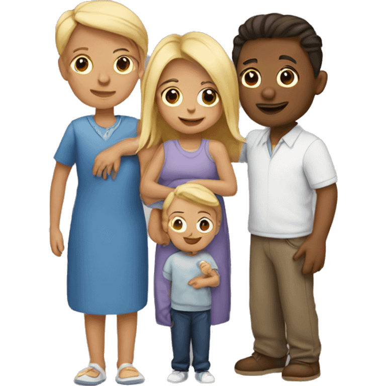 Family with baby boy emoji