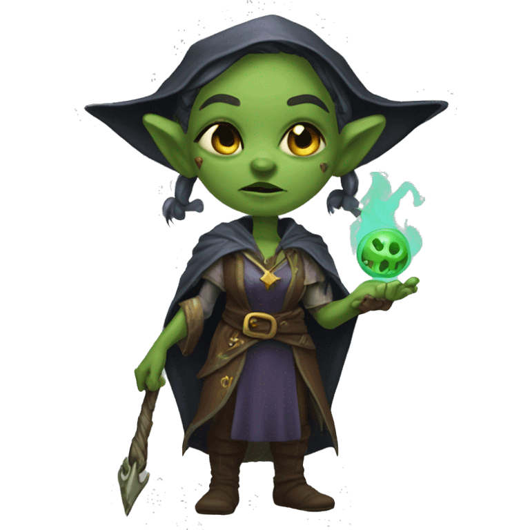 half-orc woman wizard necromancer emoji