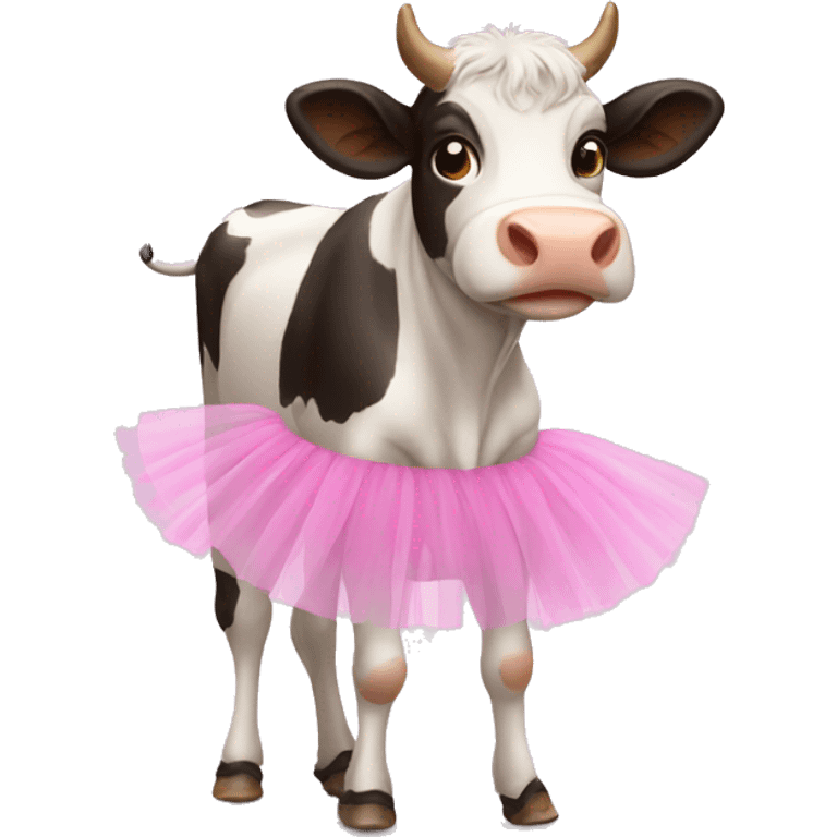 Cow wearing tutu emoji