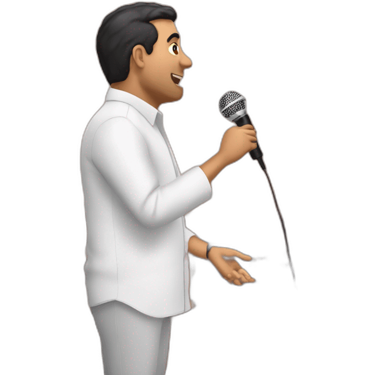 Rajiv talreja throwing a mic on audience emoji