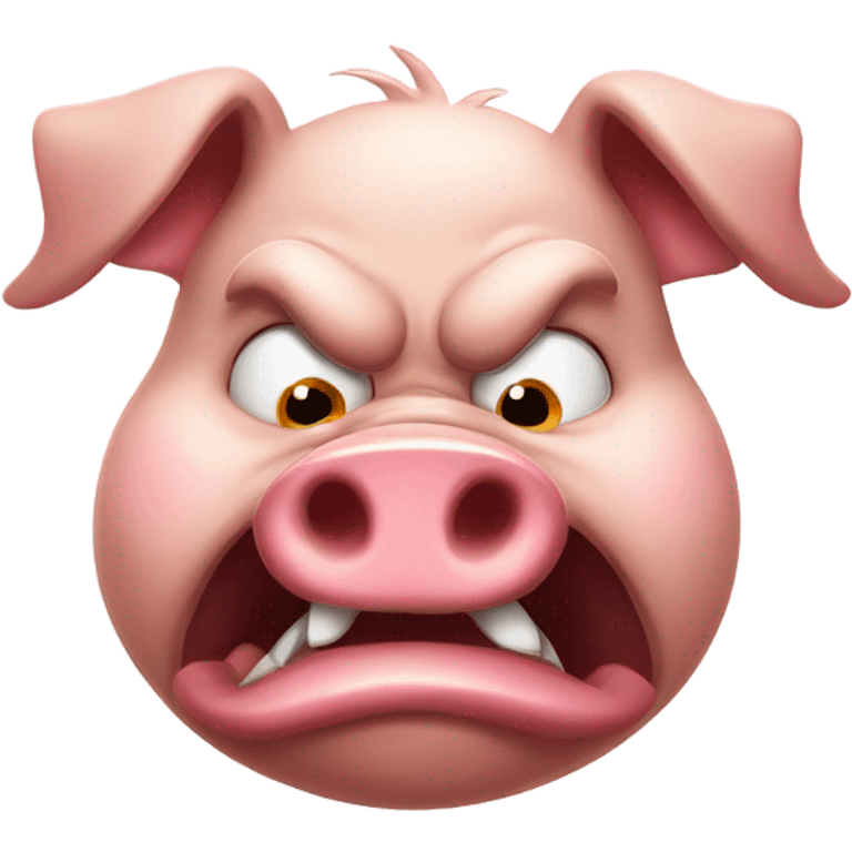 Angry pig emoji