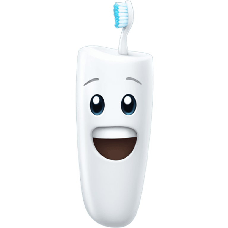 white toothbrush emoji