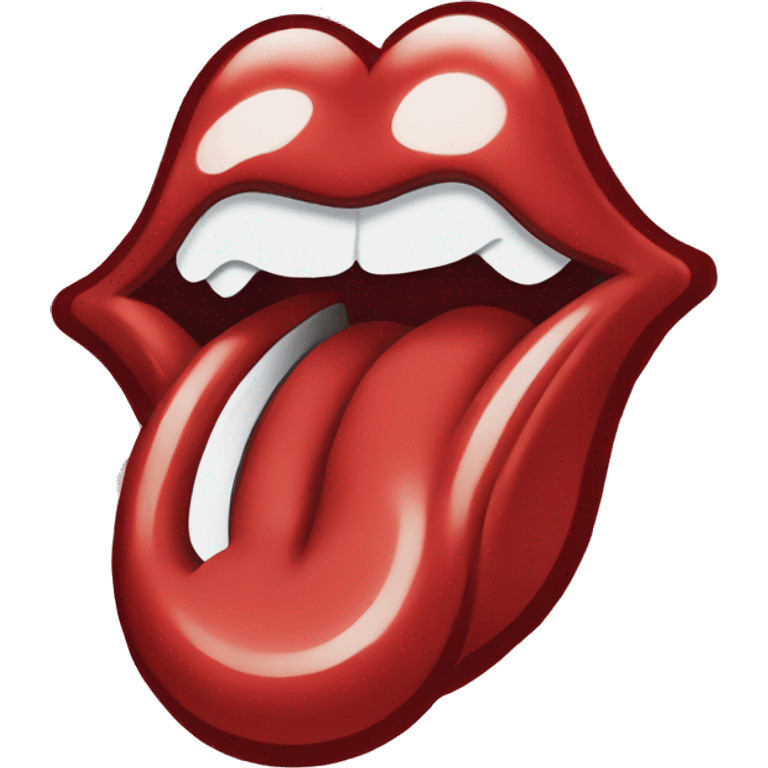 Rolling Stones tongue logo emoji