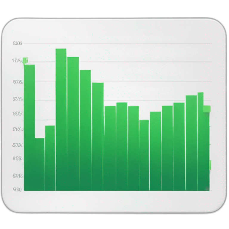 green above white bar chart emoji