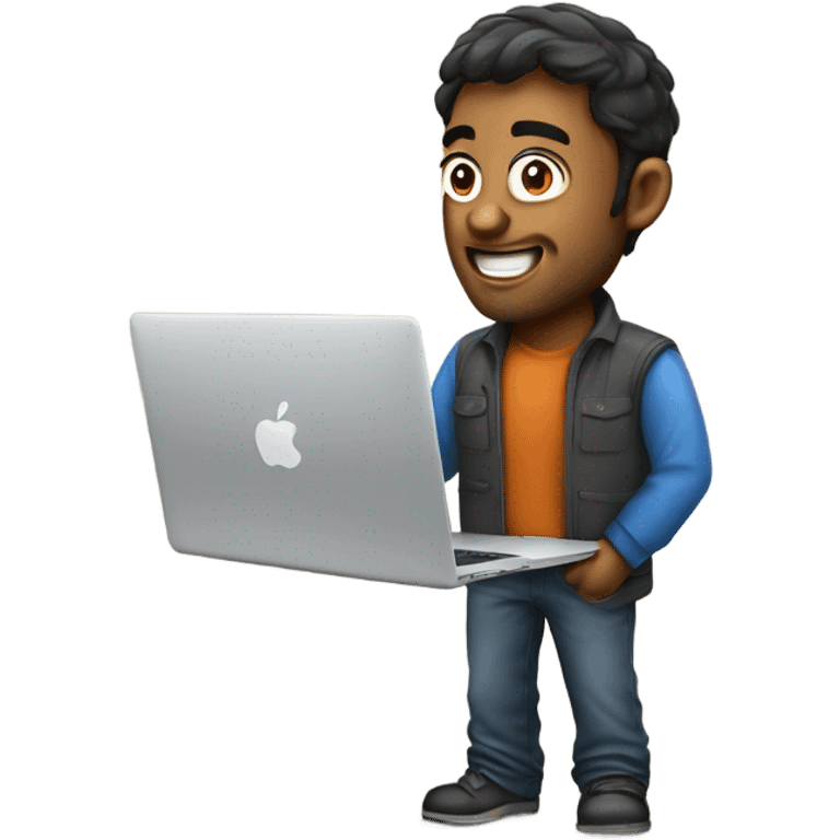 software developer guy with macbook pro laptop emoji