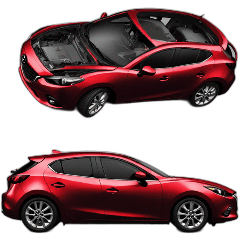 2014 mazda3 hatch soul red no front plate emoji