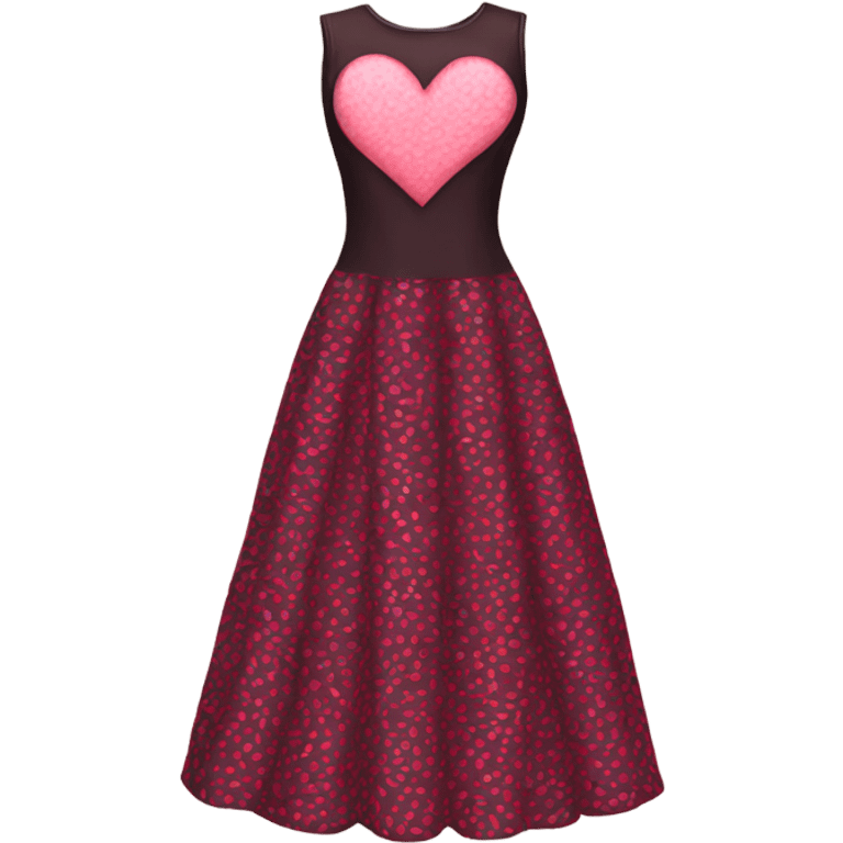 dress with a heart pattern emoji