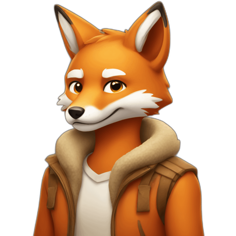 hot fox in autuum emoji