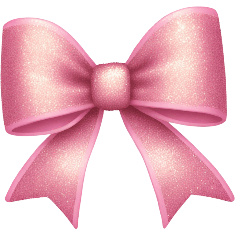 Light pink bow with glitter emoji