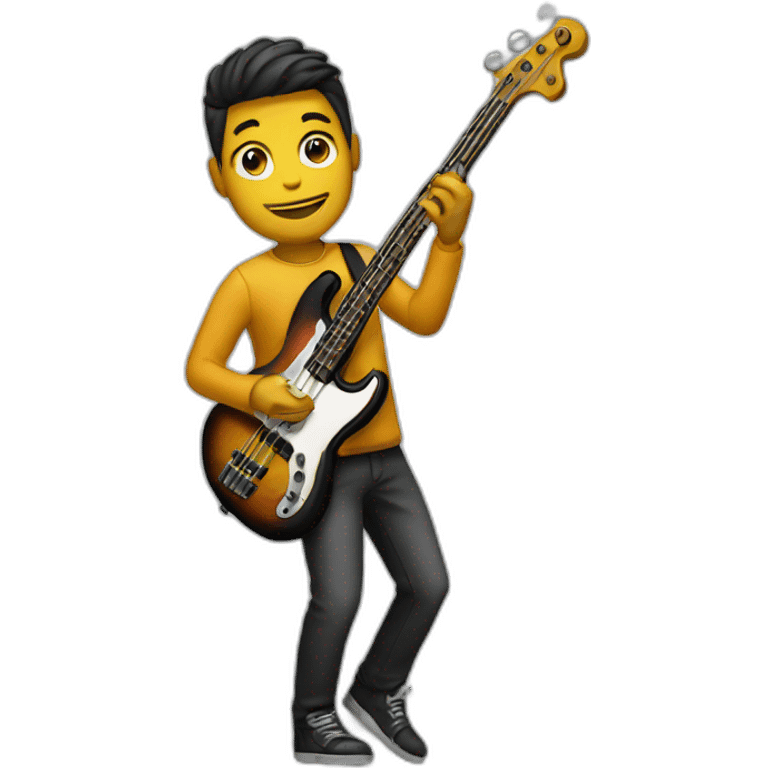 person playing the bass emoji