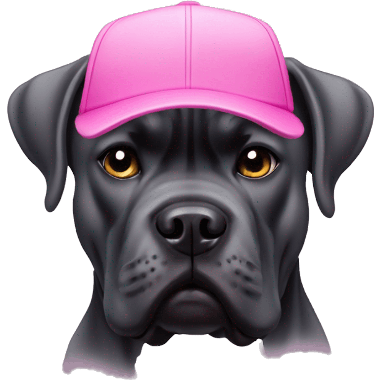 Cane corso with pink hat emoji