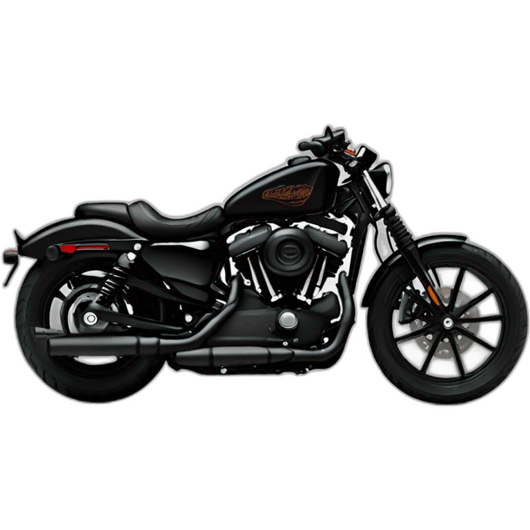 Harley Davidson iron 883 black, background, Harley, emoji