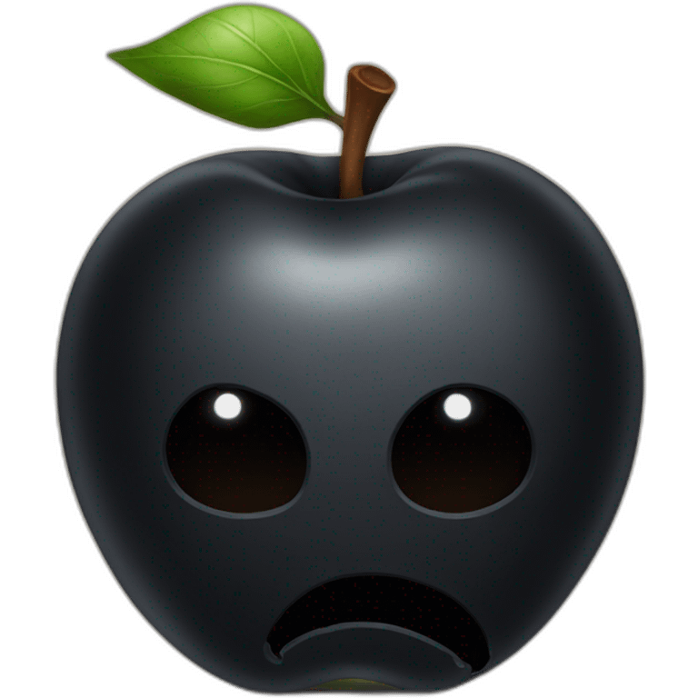 Black eaten apple emoji