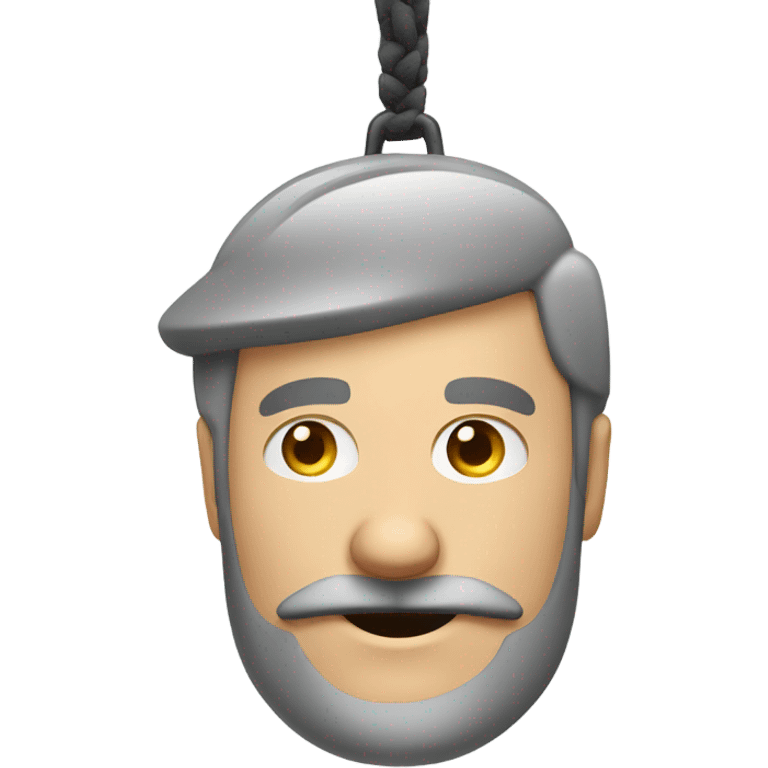 man with gray mustache zip lining emoji