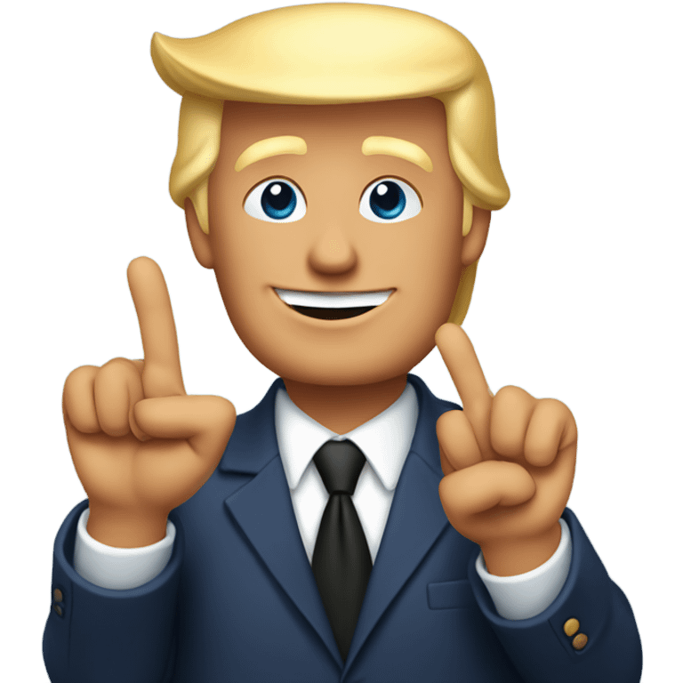 Donald trump making okay hand sign emoji