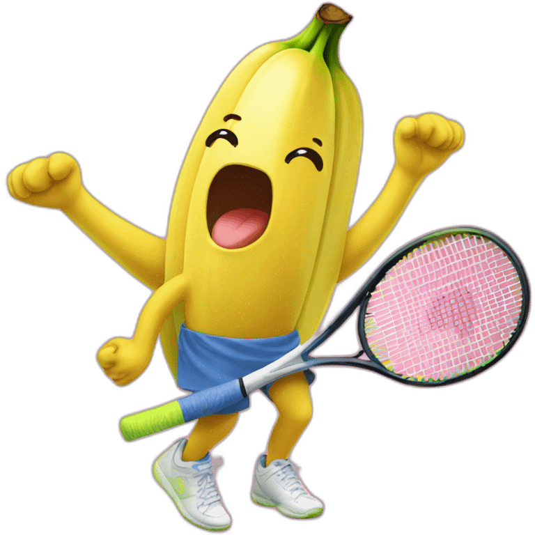 Banana won a tennis tournament emoji