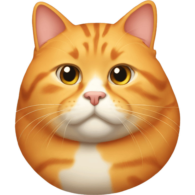 fat orange cat emoji