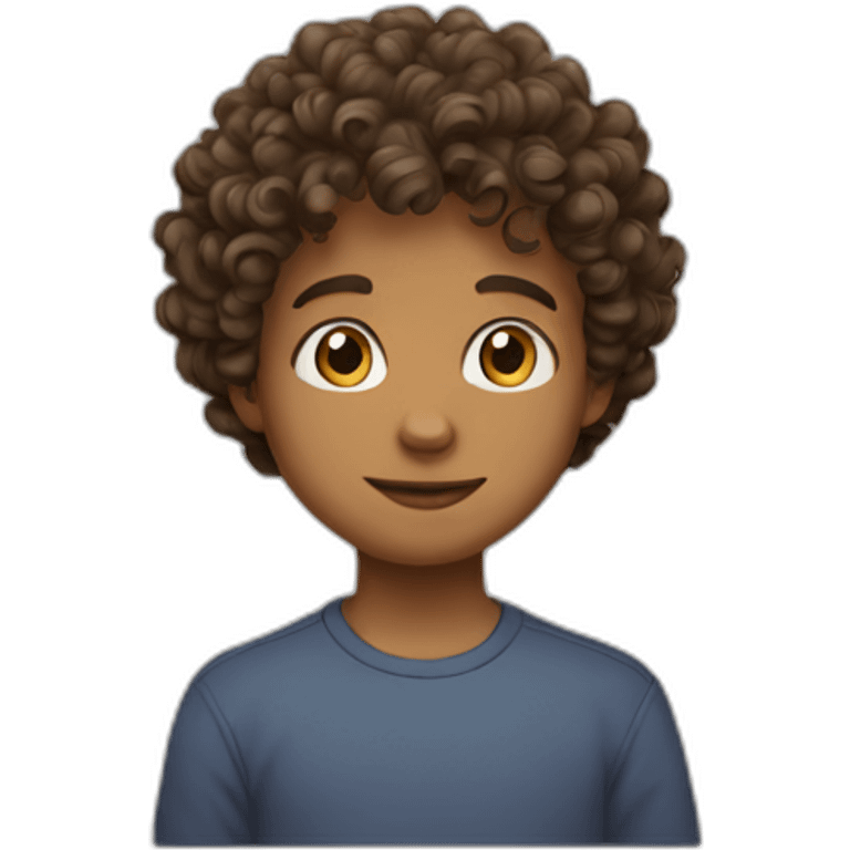 Boy curly emoji