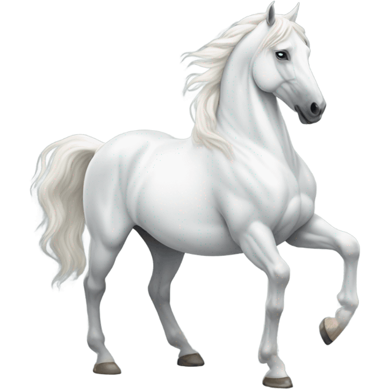 Rearing magestic white Horse emoji