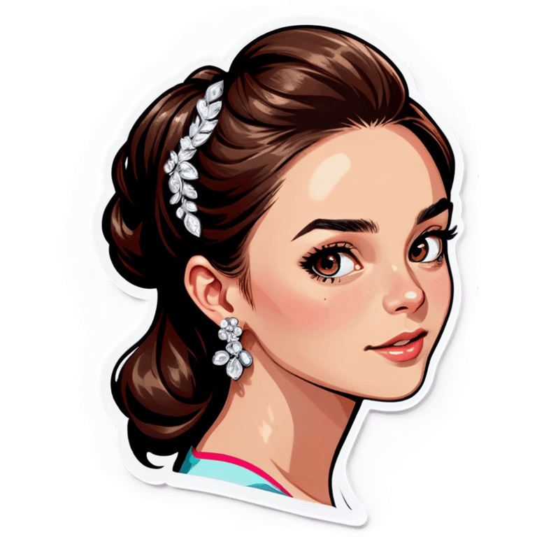 realistic girl with earrings emoji