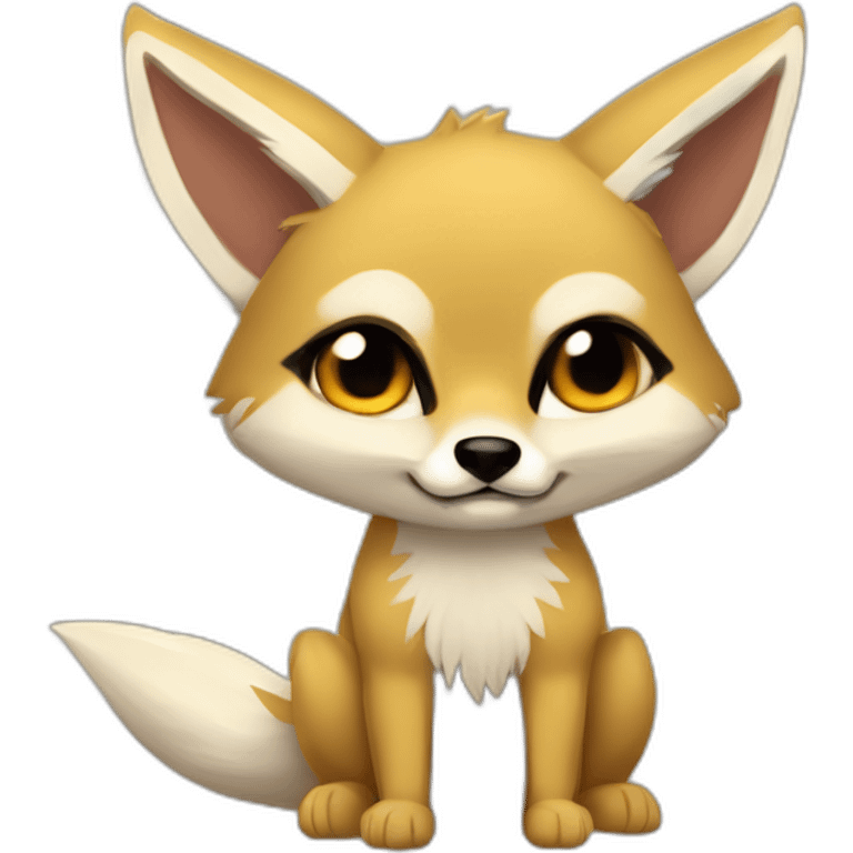 Jackal whut gold furr hug grumpy fennec fox emoji