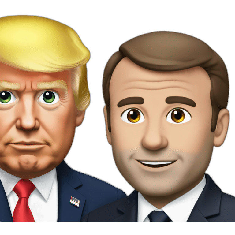 Macron and Trump emoji