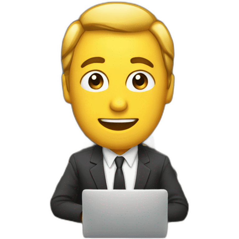 banquier sur son bureau emoji