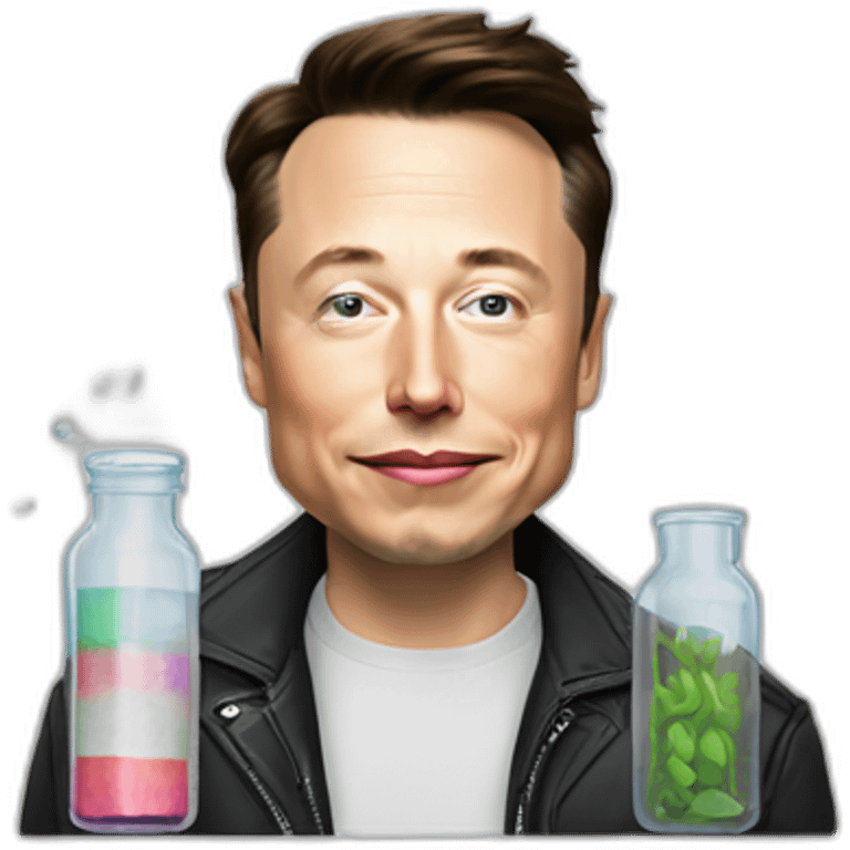 elon musk doing drugs, for educational purposes only, inclusiveness and positive, LGTBQ+ emoji