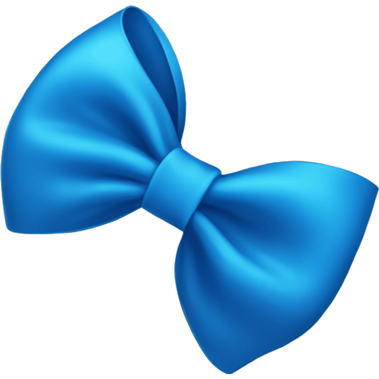 One singular blue bow emoji