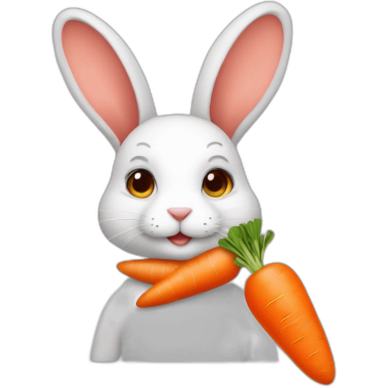 A women rabbit With a carrot orange emoji