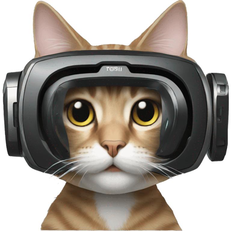 Cat with vr emoji