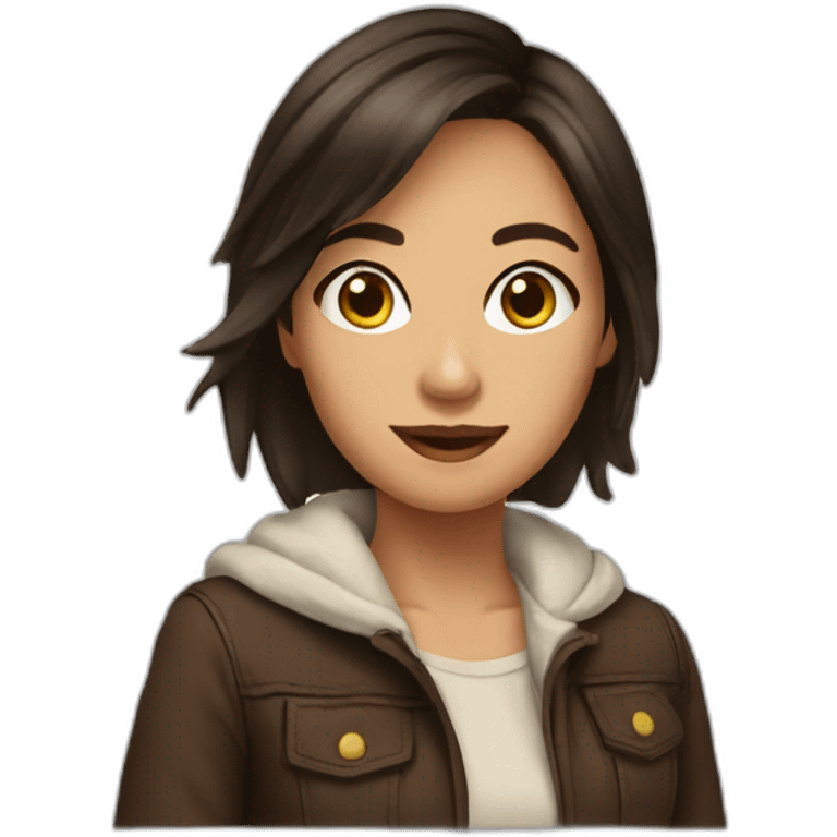 femme petite brune emoji