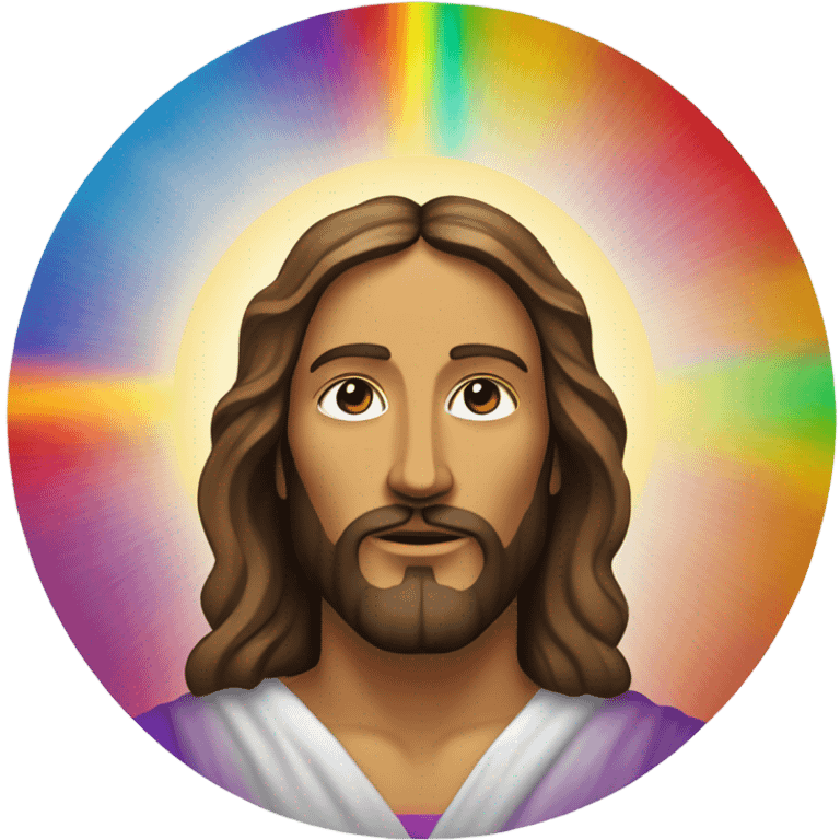 Rainbow Jesus  emoji