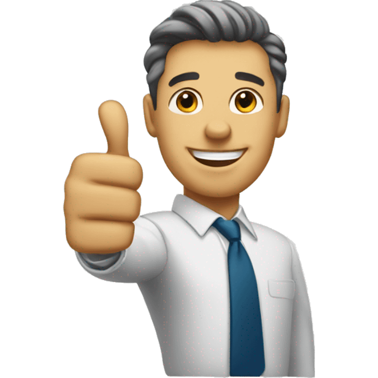 white businessman thumbs up emoji