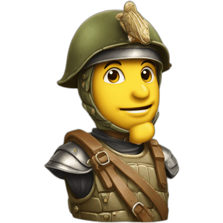 tortue en soldat romain antique emoji