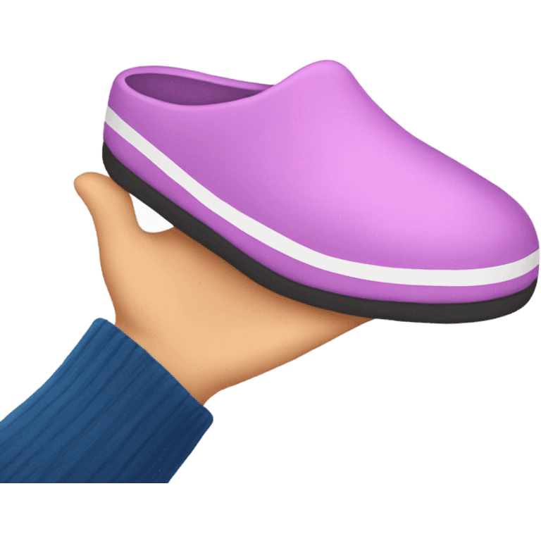 Person holding a slipper emoji