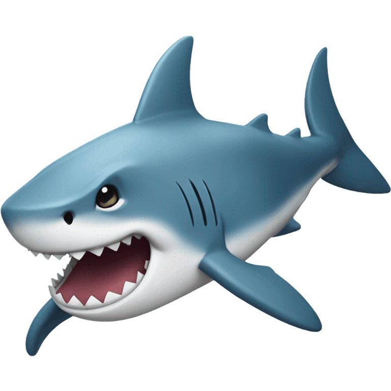 Happy shark emoji