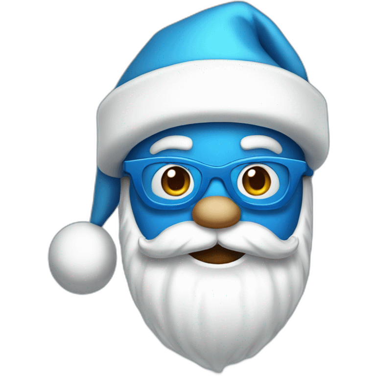 cool blue santa claus emoji