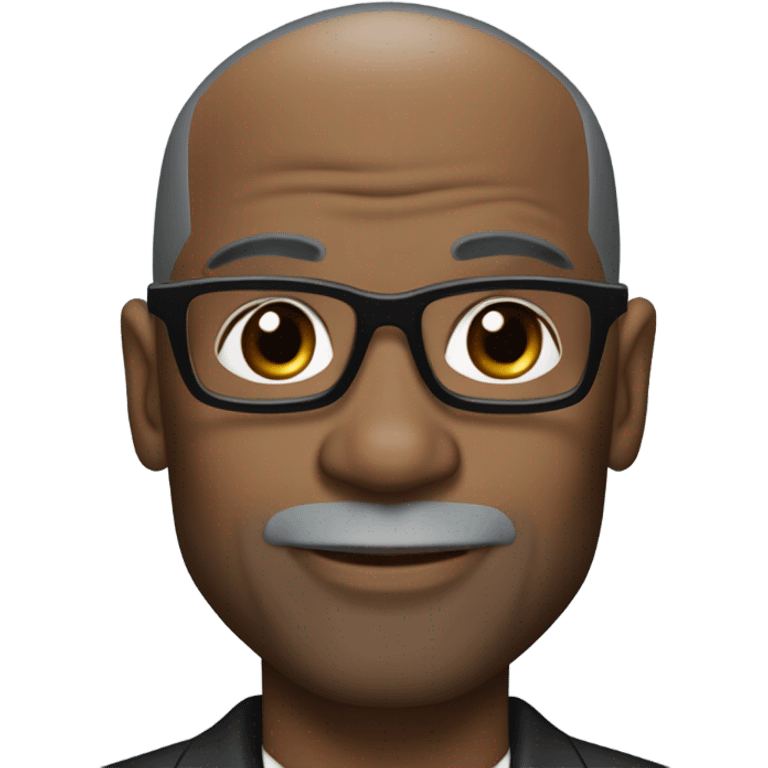 deon sanders with round face and suit and glasses and buzz cut and small eyes and over 50 small gray bearded receding hairline and small black eyes and wrinkled forehead emoji