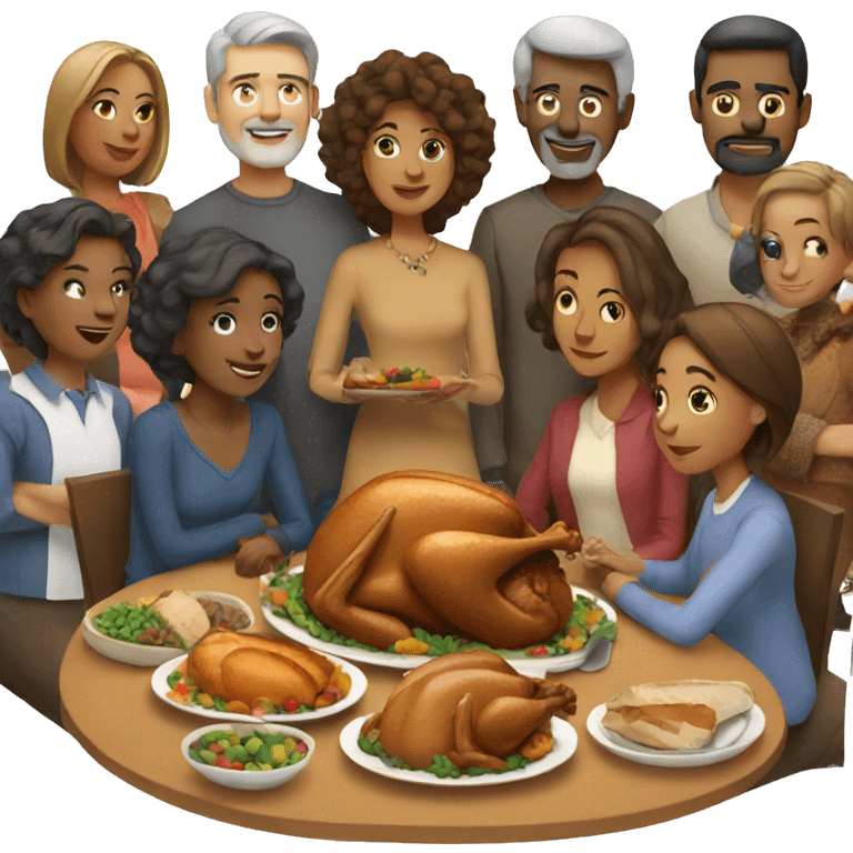 Family gathering for thanksgiving  emoji