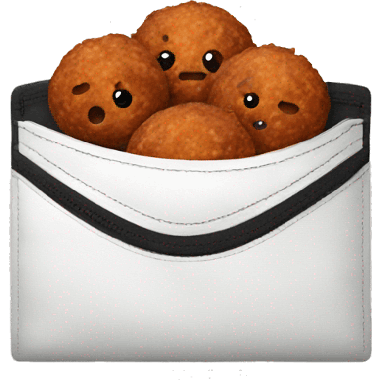 meatballs in zip pocket  emoji